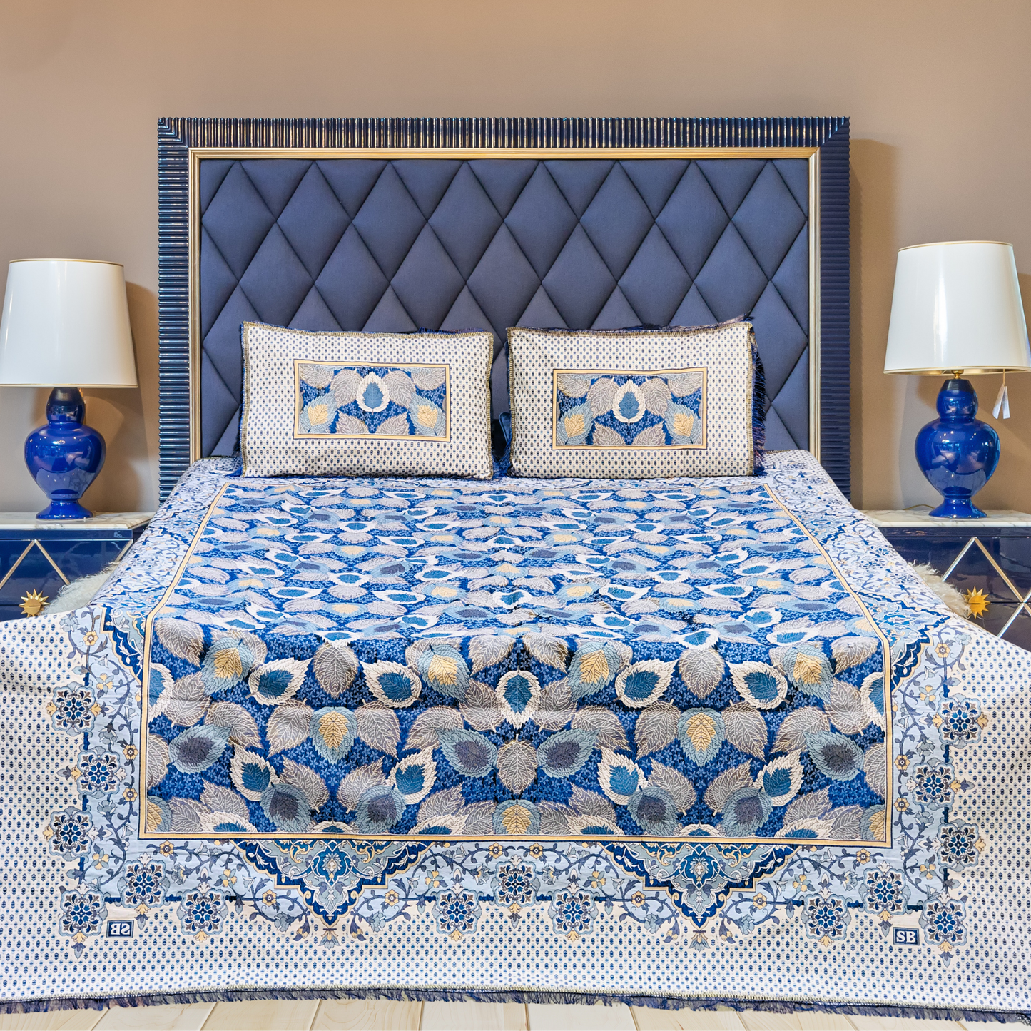 3PC Blue Breeze Fancy Bedsheet – Wedding & Home Luxury