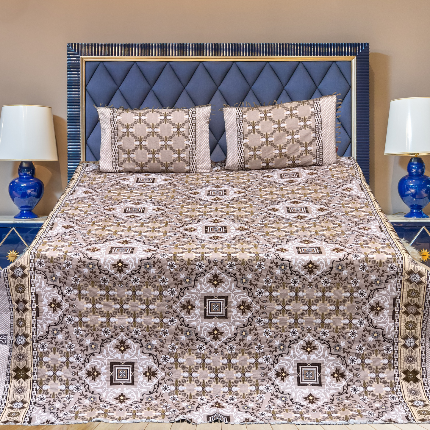 SOTI Brown Jumbo Cotton Mattress 3PC Bedsheet – Premium Fit, Ultimate Comfort