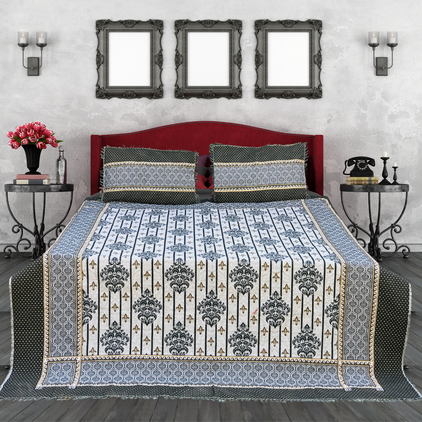 SOTI Grey Supreme Soft 3-Pc Bedsheet Set – Luxury Comfort, Every Night