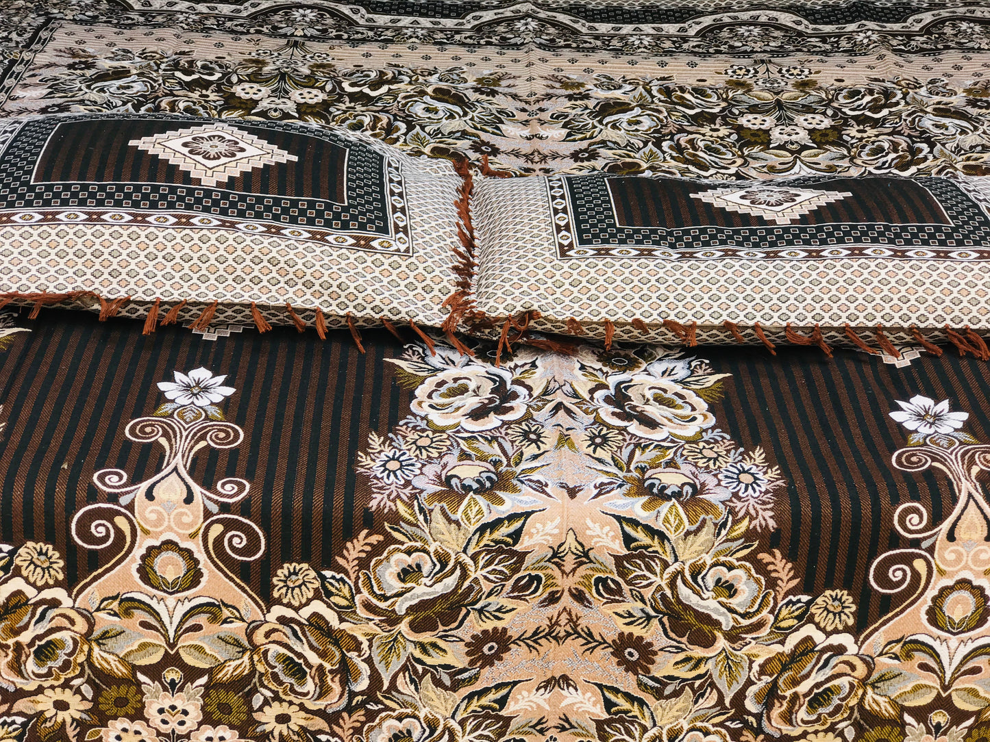 Brown Diamond Grace 3PC Cotton Bedsheet – Luxurious Comfort for Every Home