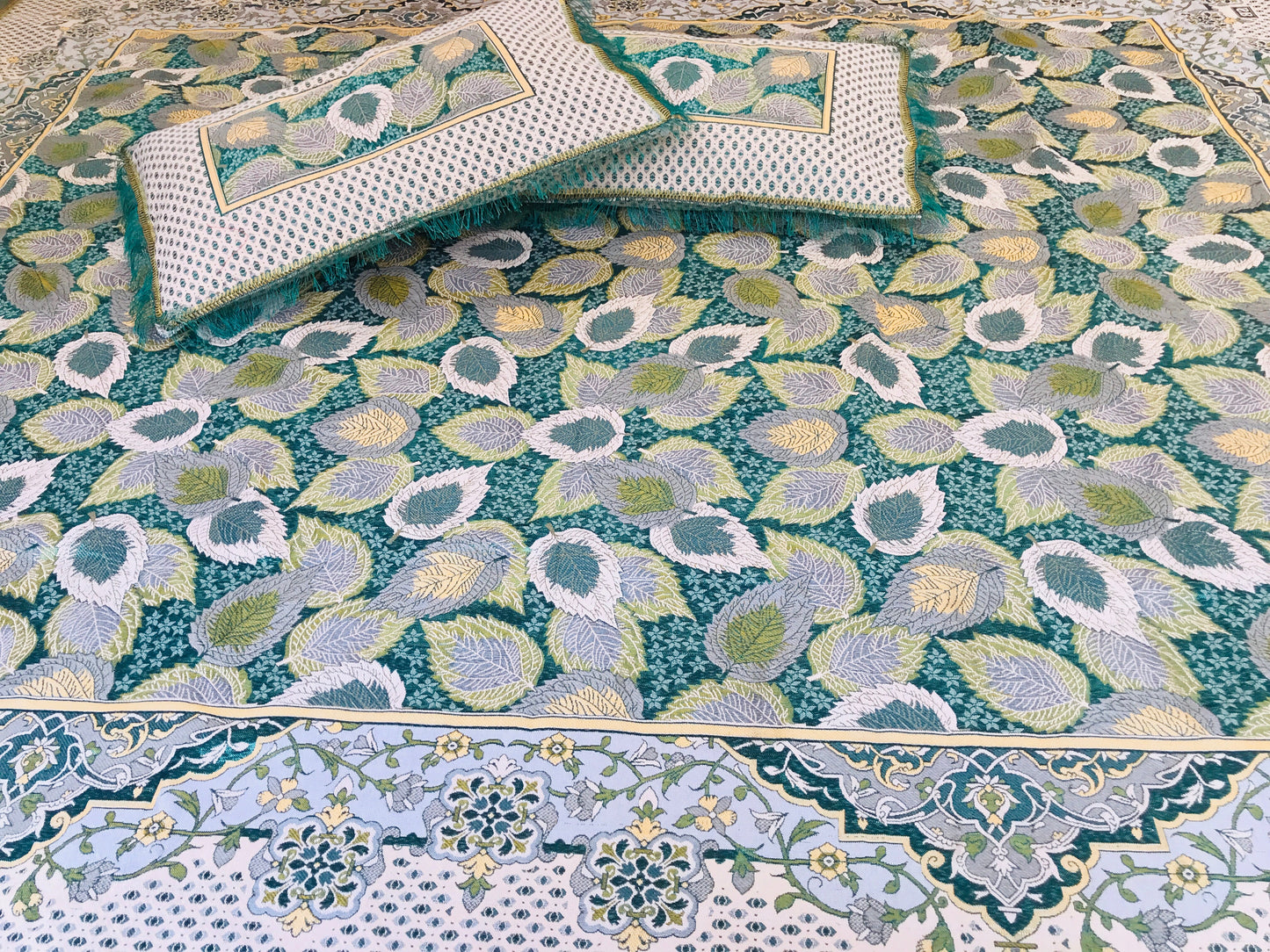 3PC Green Breeze Fancy Bedsheet – Wedding & Home Luxury