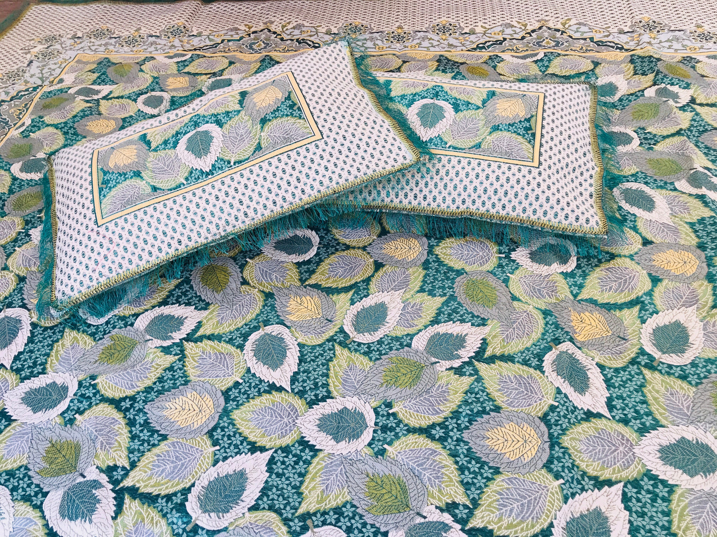 3PC Green Breeze Fancy Bedsheet – Wedding & Home Luxury