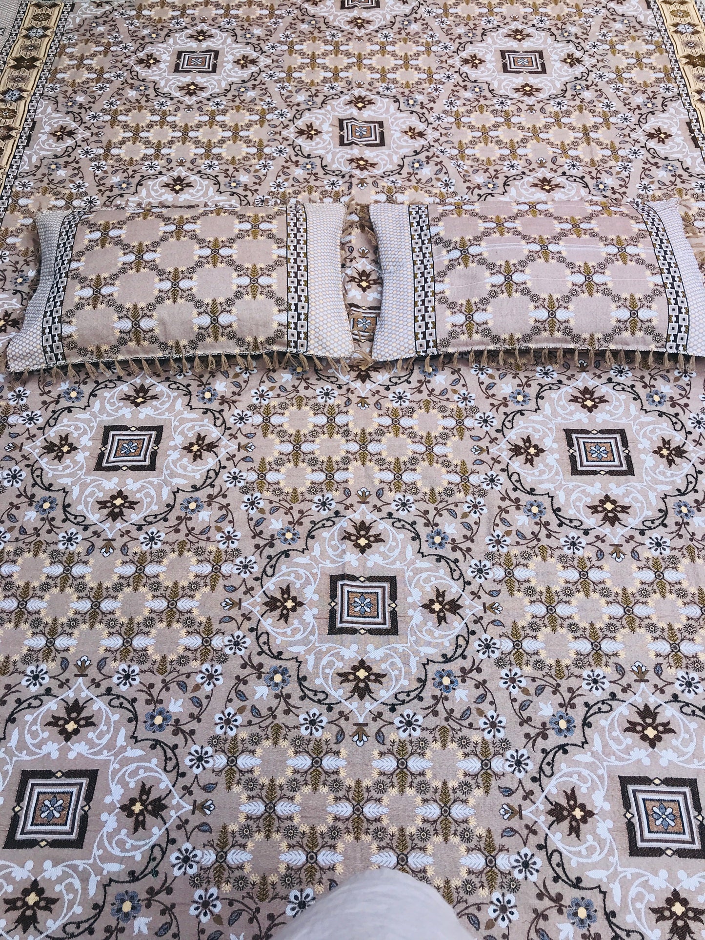 SOTI Brown Jumbo Cotton Mattress 3PC Bedsheet – Premium Fit, Ultimate Comfort