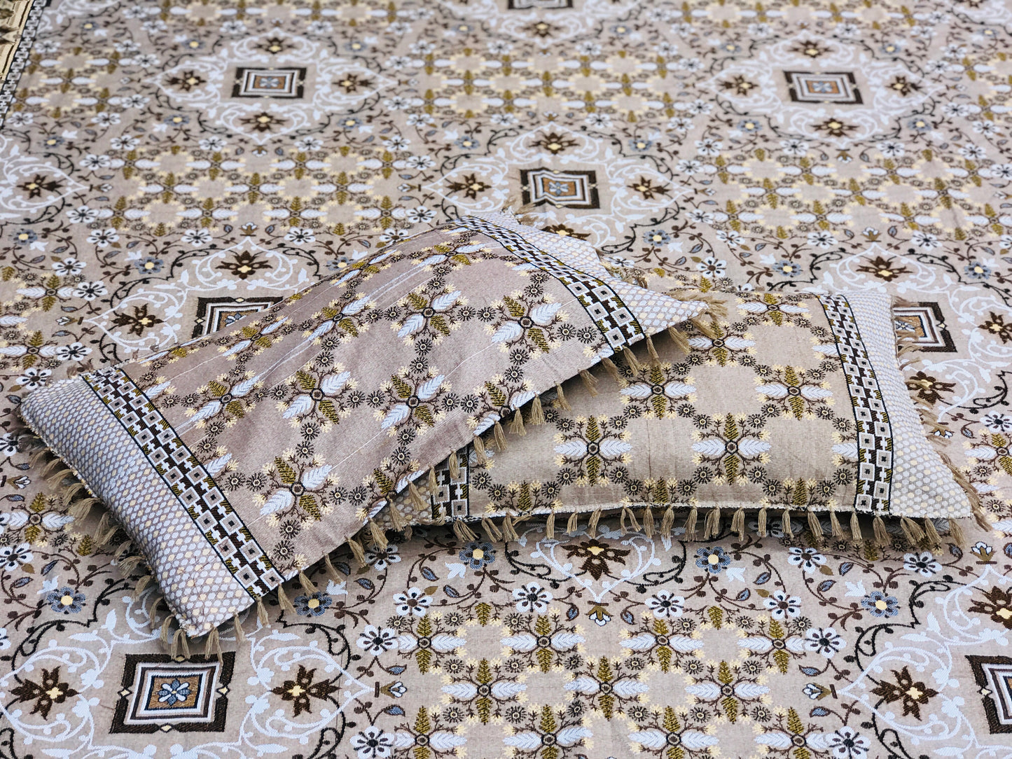 SOTI Brown Jumbo Cotton Mattress 3PC Bedsheet – Premium Fit, Ultimate Comfort