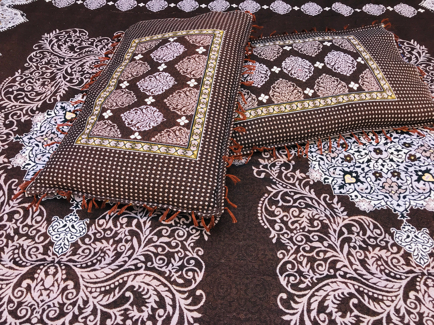Decent Brown – 3PC Soti Cotton Bedsheet Set | Soft, Breathable & Durable