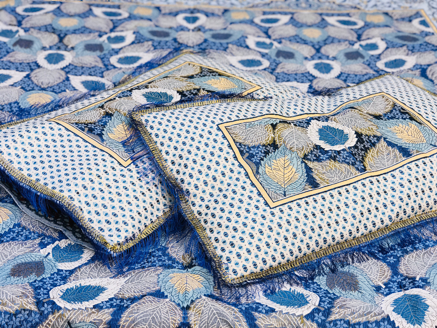3PC Blue Breeze Fancy Bedsheet – Wedding & Home Luxury