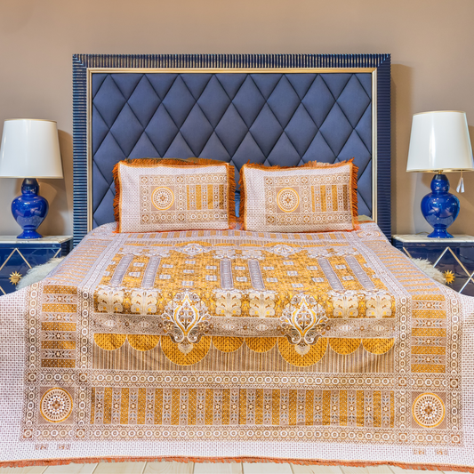 Golden Brown Shade Goldstar 3-Piece Bedsheet – Soft Touch & Elegant Shine