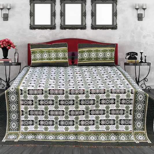 Noor SOTI Cotton 3-Pc Bedsheet Set – Timeless Comfort, Pakistani Crafted