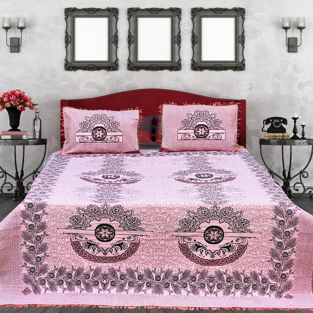 Pink Signature Cotton 3-Pc Bedsheet Set – Your Ultimate Sleep Upgrade
