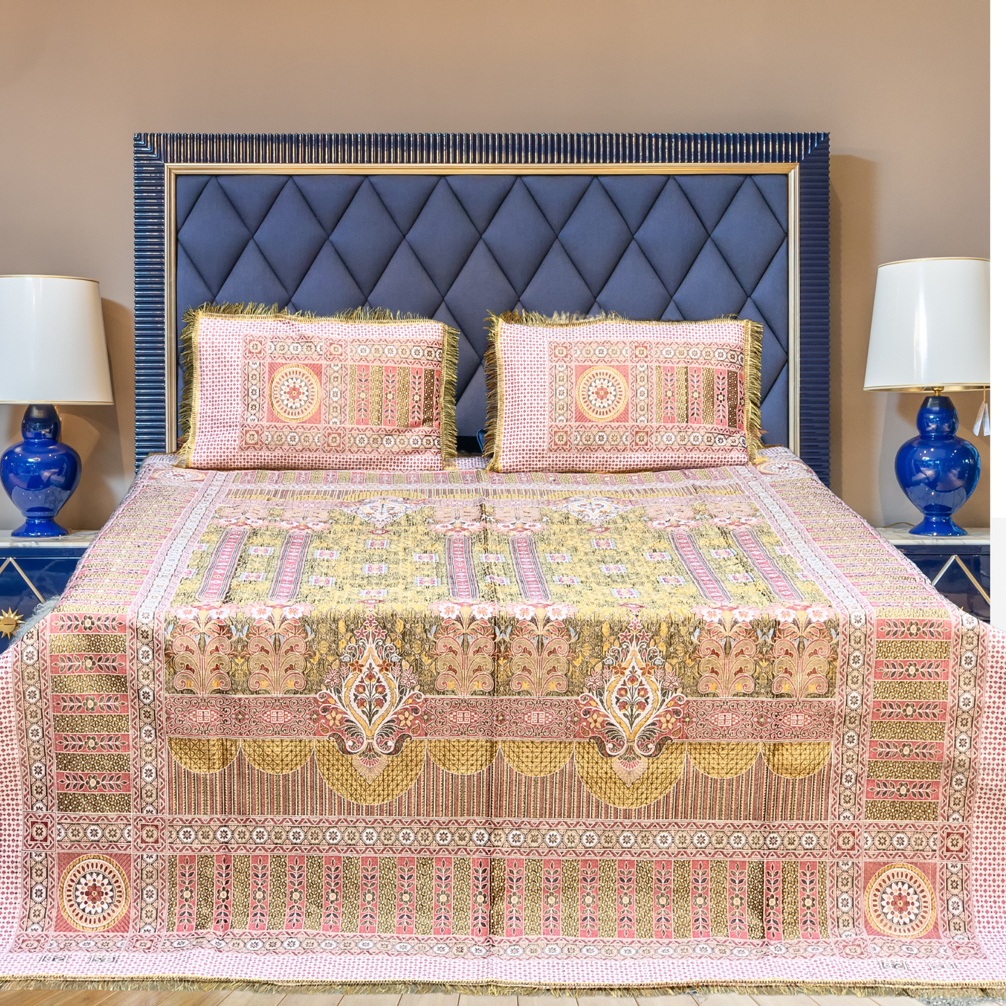 Golden Red Shade Goldstar 3-Piece Bedsheet – Soft Touch & Elegant Shine