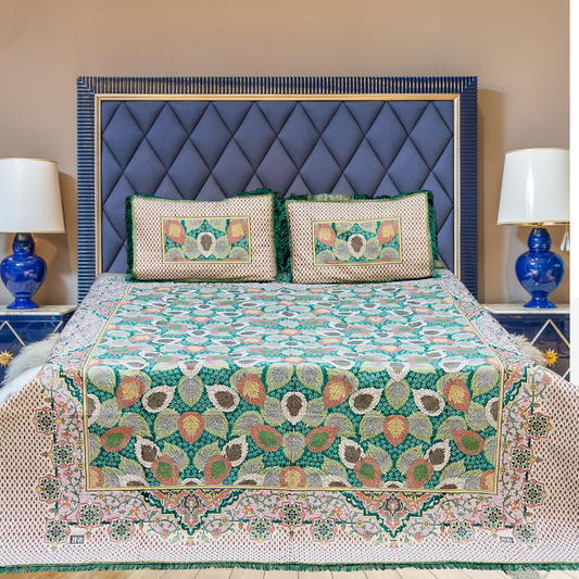 3PC Green Breeze Fancy Bedsheet – Wedding & Home Luxury