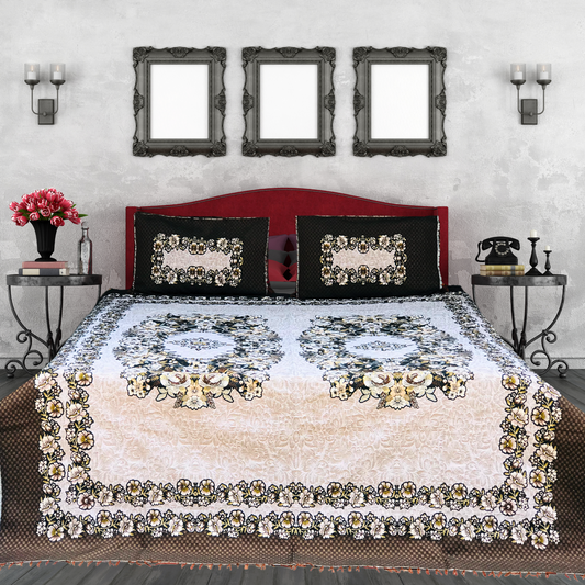 SOTI Brown Cotton A1 3PC Bedsheet – Where Luxury Meets Comfort