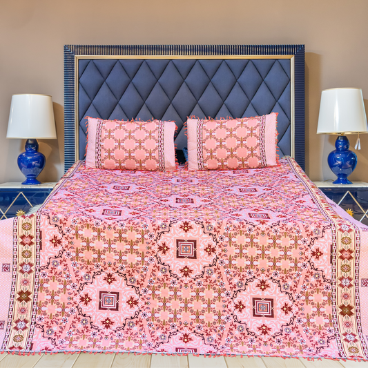 SOTI  Red Jumbo Cotton Mattress 3PC Bedsheet – Premium Fit, Ultimate Comfort