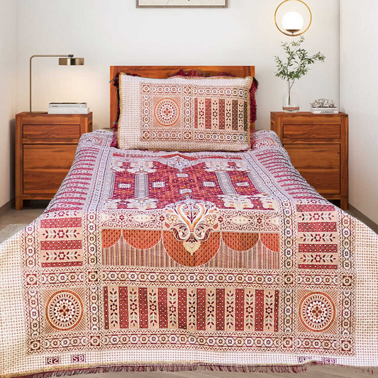 Mehron Brown Shade Goldstar 3-Piece Bedsheet – Soft Touch & Elegant Shine