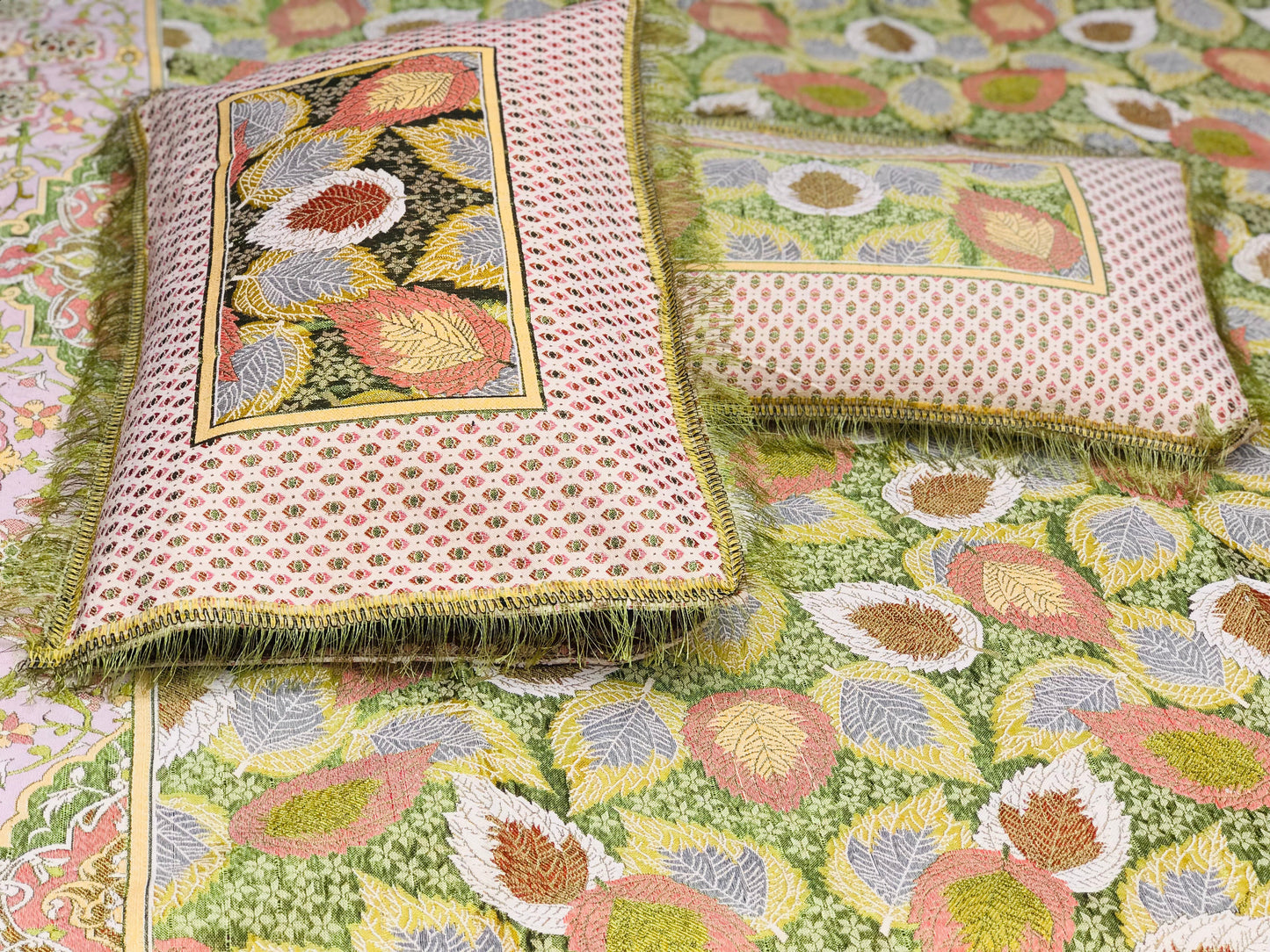 3PC Mehndi Breeze Fancy Bedsheet – Wedding & Home Luxury