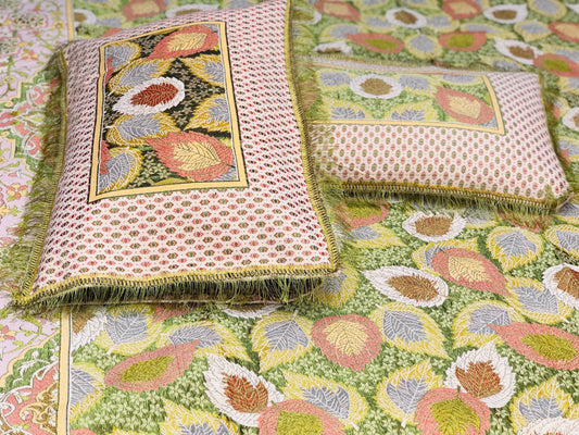 3PC Mehndi Breeze Fancy Bedsheet – Wedding & Home Luxury