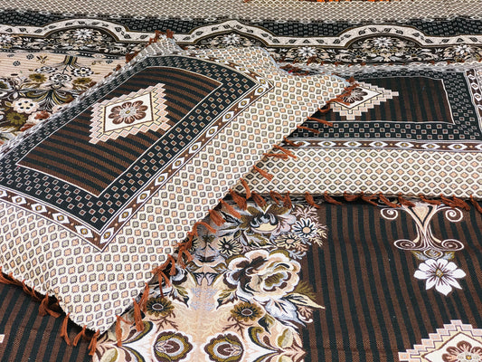 Brown Diamond Grace 3PC Cotton Bedsheet – Luxurious Comfort for Every Home