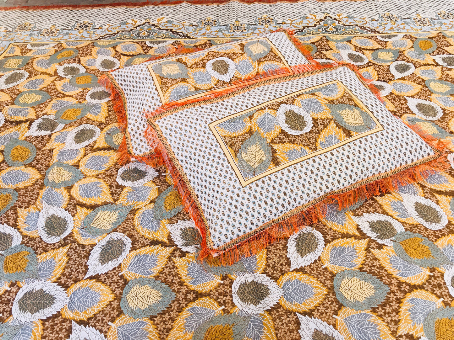 3PC Orange Breeze Fancy Bedsheet – Wedding & Home Luxury
