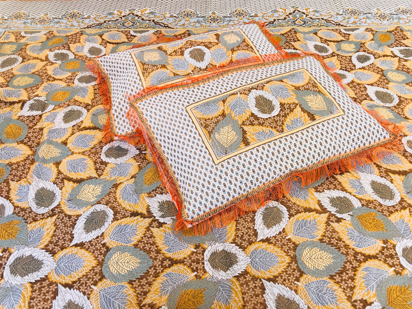 3PC Orange Breeze Fancy Bedsheet – Wedding & Home Luxury
