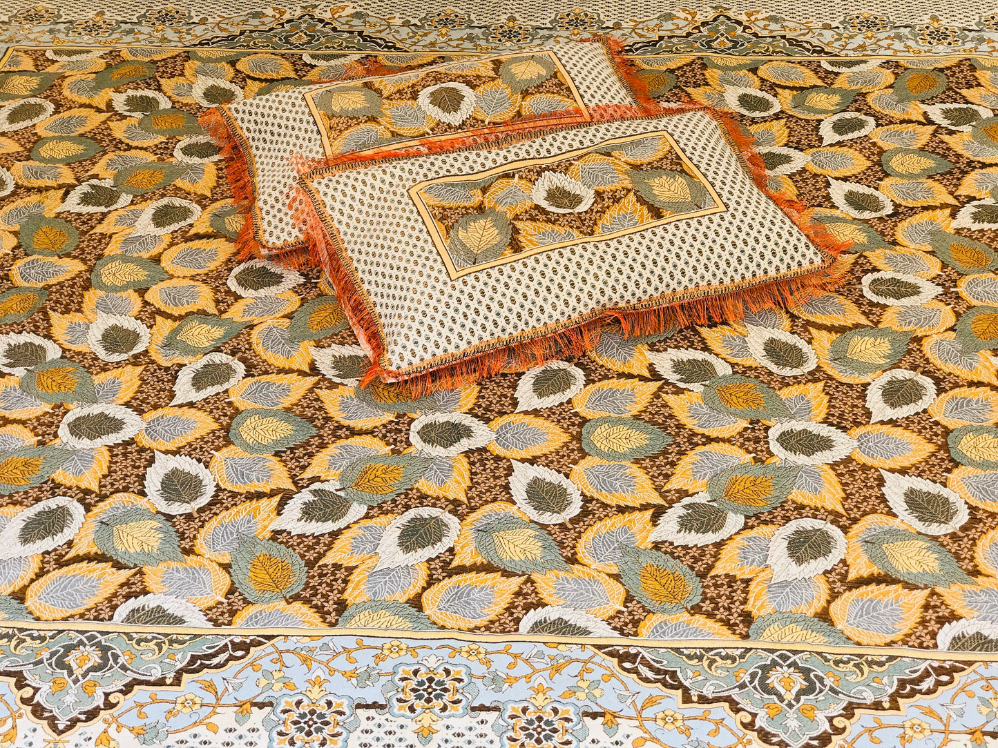 3PC Orange Breeze Fancy Bedsheet – Wedding & Home Luxury