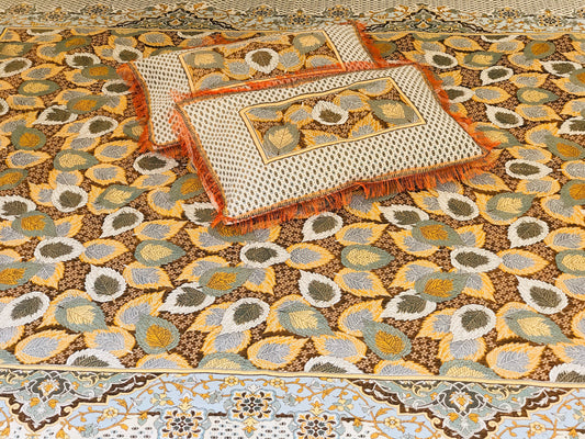 3PC Orange Breeze Fancy Bedsheet – Wedding & Home Luxury