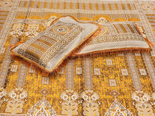 Golden Brown Shade Goldstar 3-Piece Bedsheet – Soft Touch & Elegant Shine