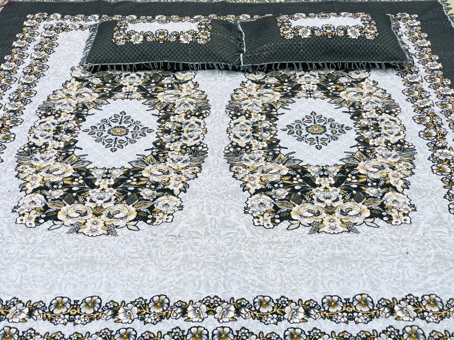 SOTI Grey Cotton A1 3PC Bedsheet – Where Luxury Meets Comfort