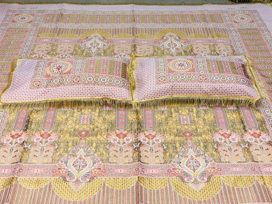 Golden Red Shade Goldstar 3-Piece Bedsheet – Soft Touch & Elegant Shine