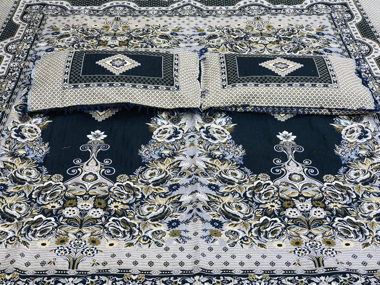 Blue Diamond Grace 3PC Cotton Bedsheet – Luxurious Comfort for Every Home