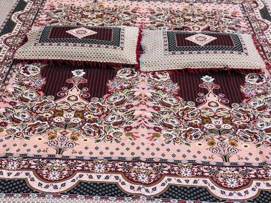 Red Diamond Grace 3PC Cotton Bedsheet – Luxurious Comfort for Every Home