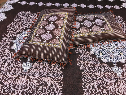 Decent Brown – 3PC Soti Cotton Bedsheet Set | Soft, Breathable & Durable