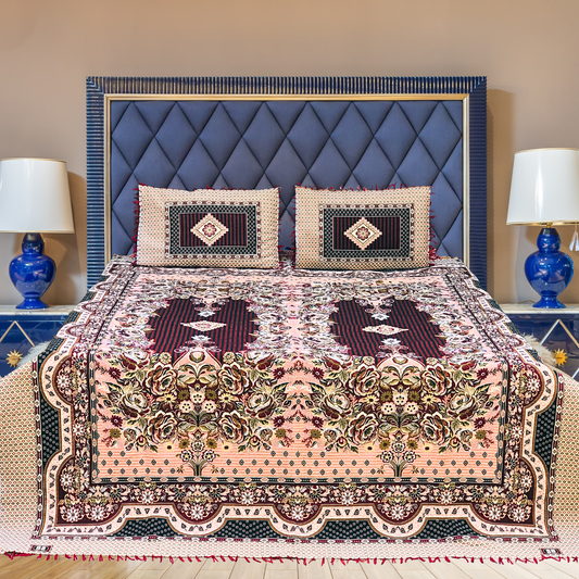 Red Diamond Grace 3PC Cotton Bedsheet – Luxurious Comfort for Every Home